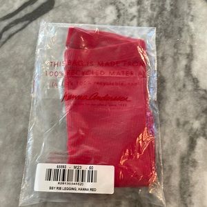 Hanna Andersson Red Baby Ribbed Leggings